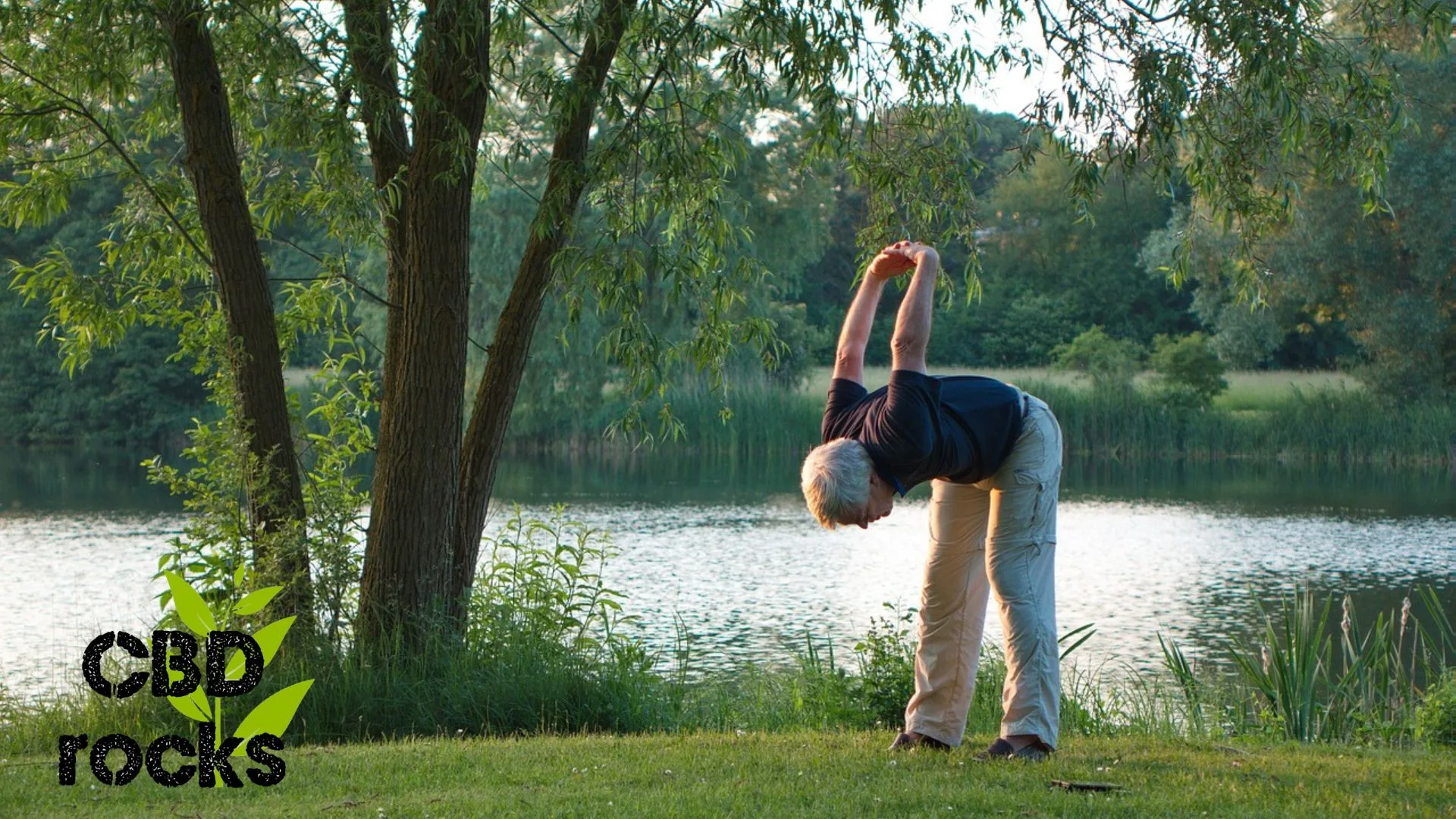 senior doing yoga